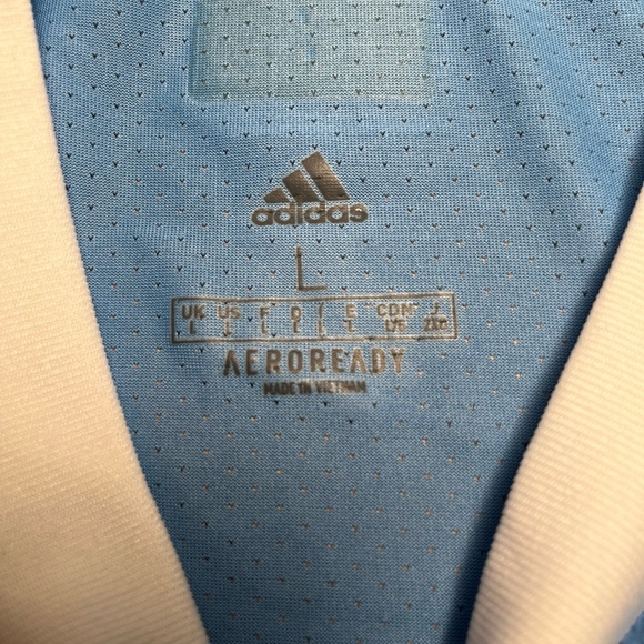 Adidas Jersey Light Blue Sz L Etihad Airways New York City Football 21/22 - Picture 5 of 10